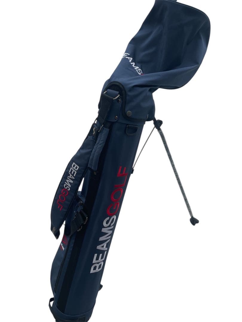 希少BEAMS GOLF スタンドバッグ ネイビー カバー付き