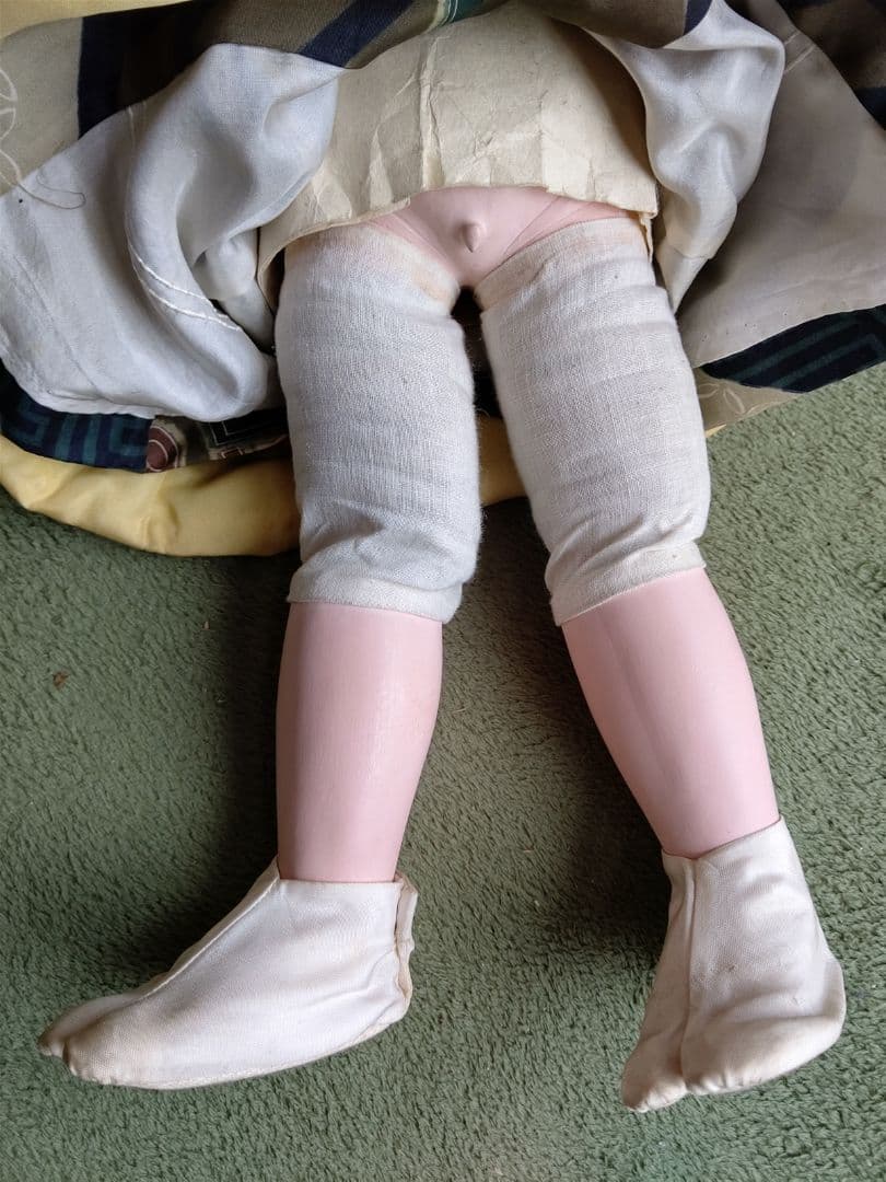 極上 大正時代 逸品　市松人形 男の子 お印 紋付き お手入れ済み