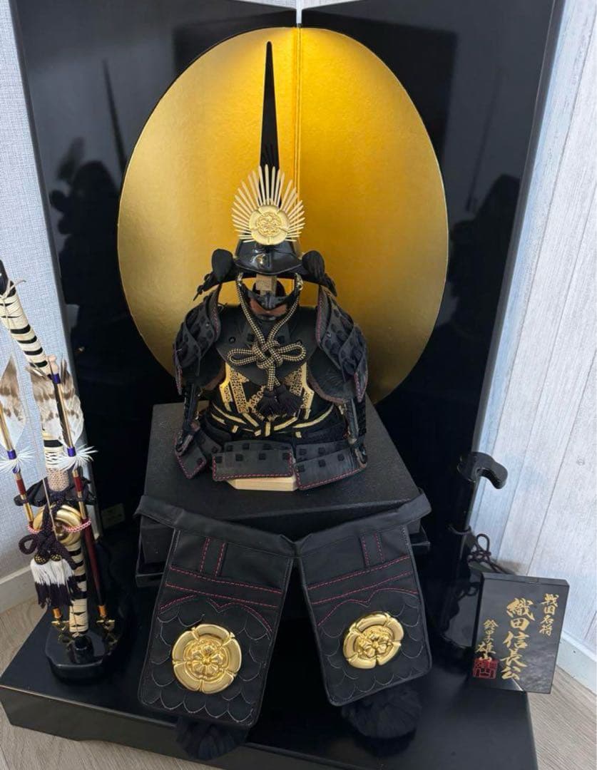 五月人形 5月人形 鎧 鎧兜 手作り 初節句 織田信長 マント付