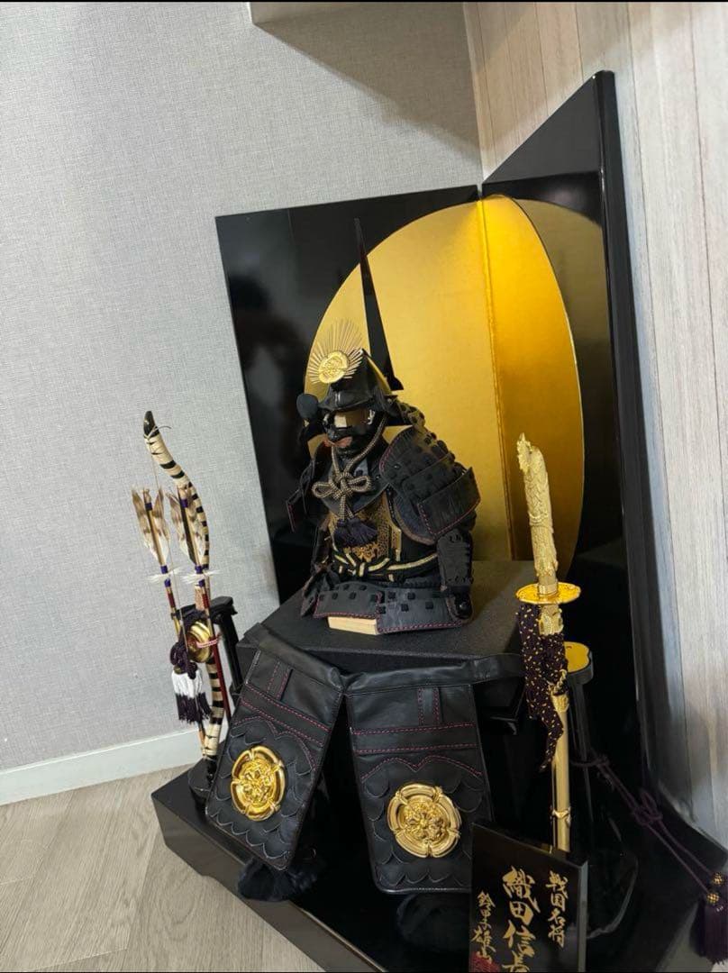 五月人形 5月人形 鎧 鎧兜 手作り 初節句 織田信長 マント付