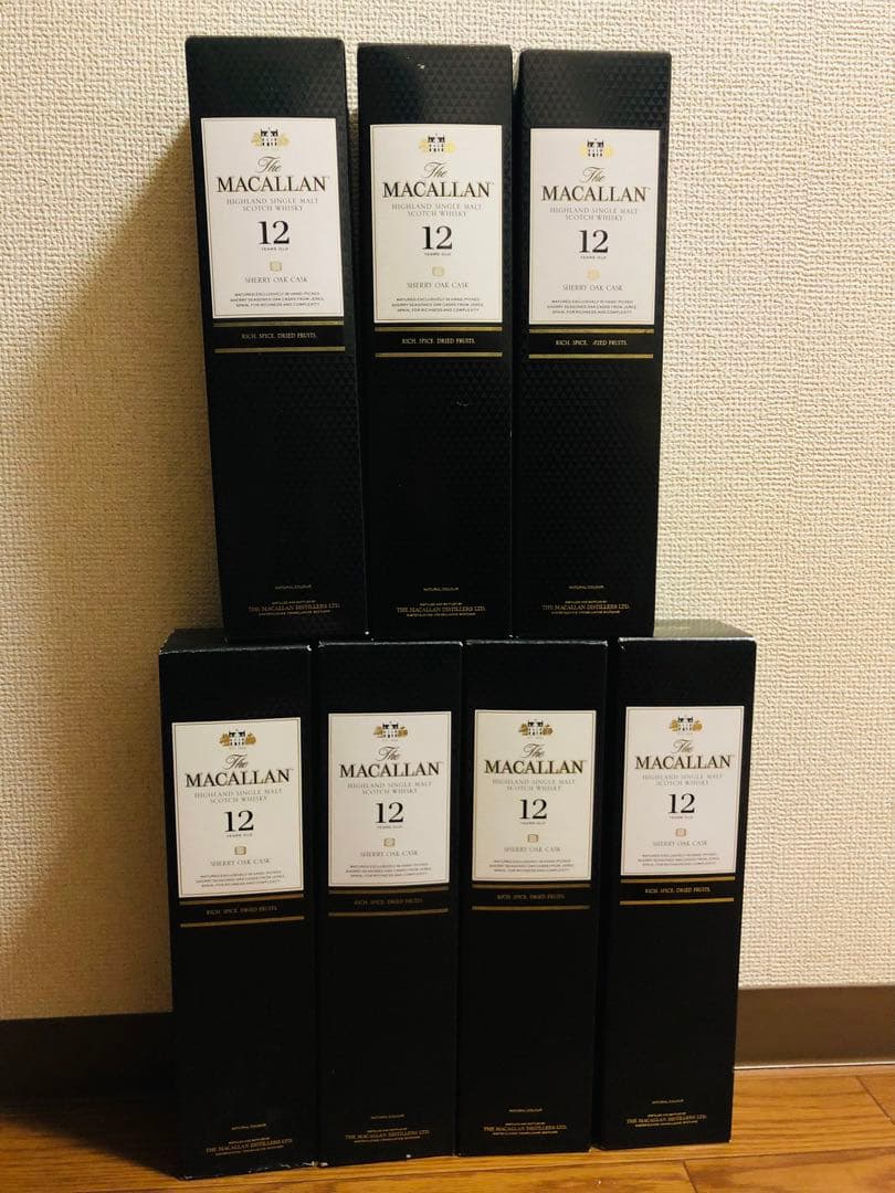 【新品未開封】マッカラン12年　シェリーオークカスク　7本セット