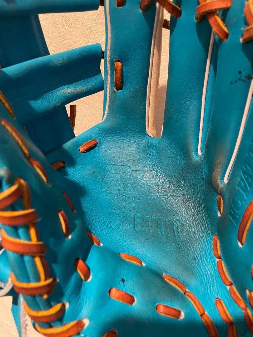 ZETT 軟式野球グローブ 水色、キャメル