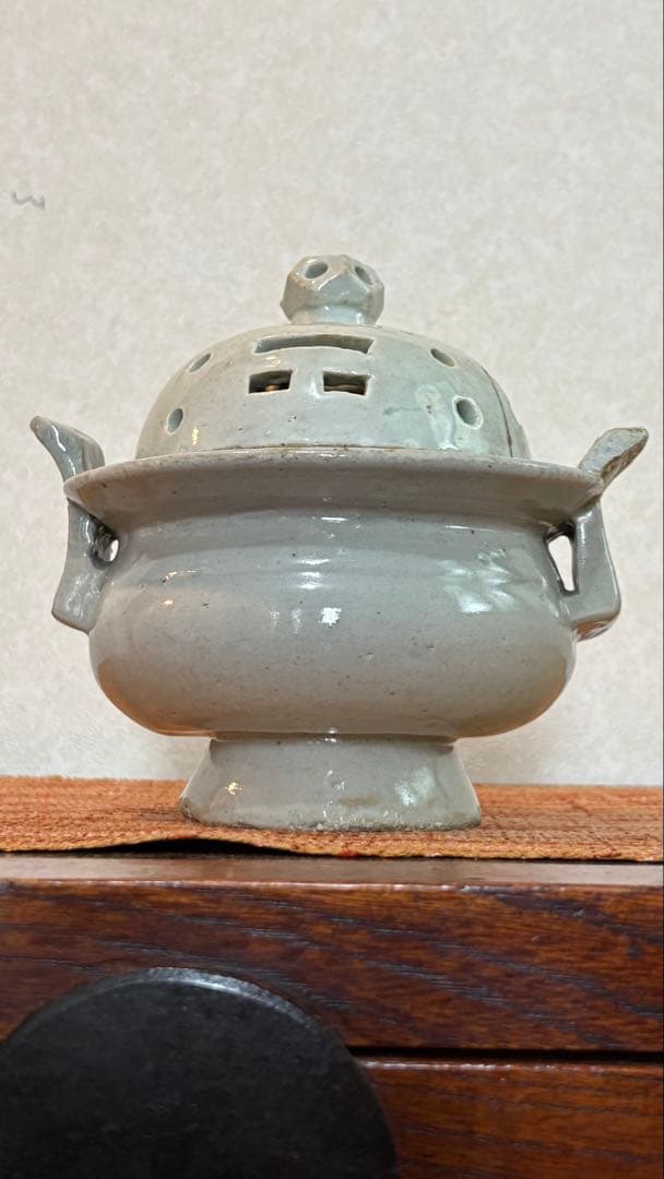 古民具　香炉白磁　李朝　朝鮮美術 骨董　金継