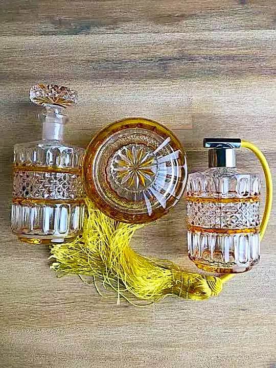 アンティークガラス コスメセット