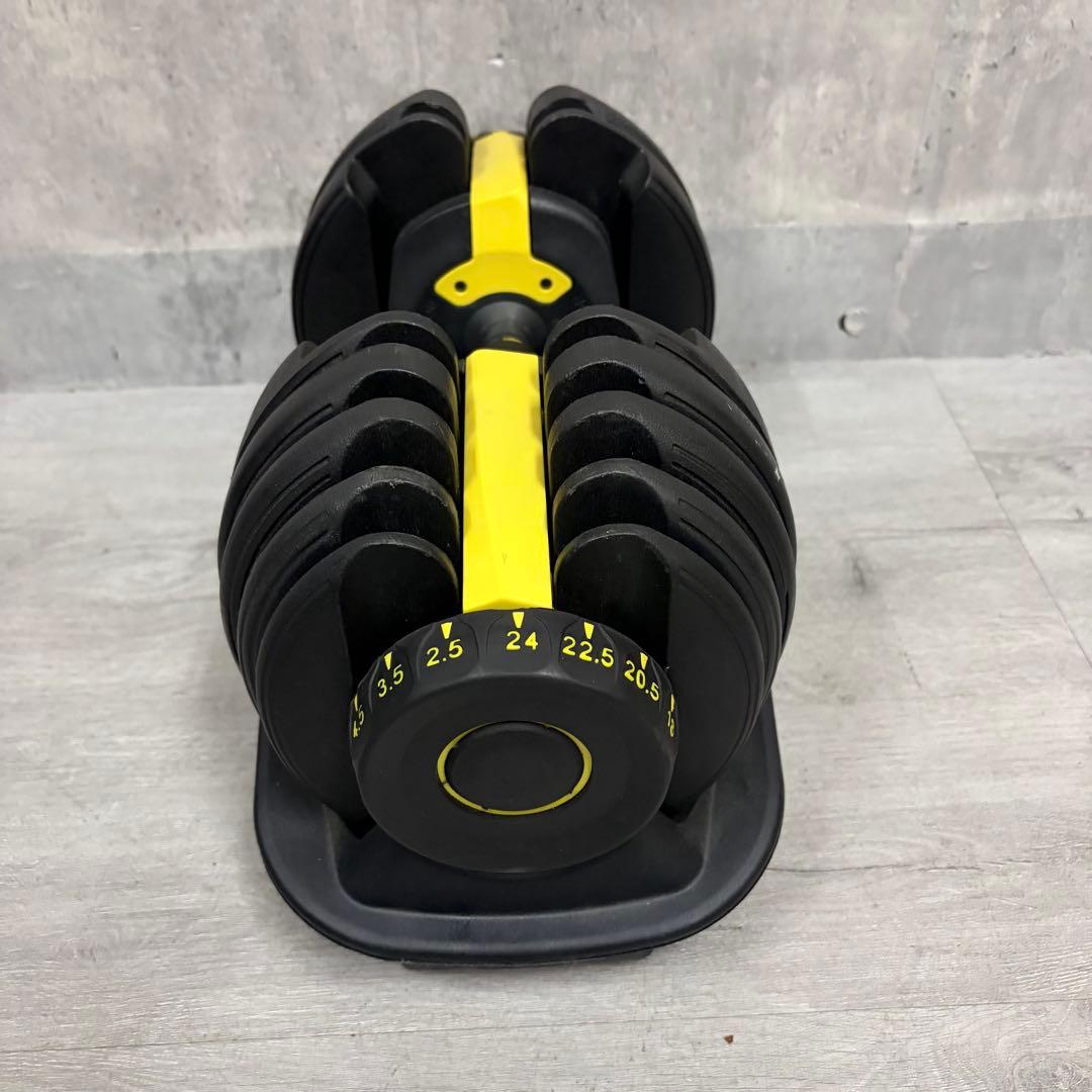 可変式ダンベル ダイヤル調整2.5Kg〜24Kg ①