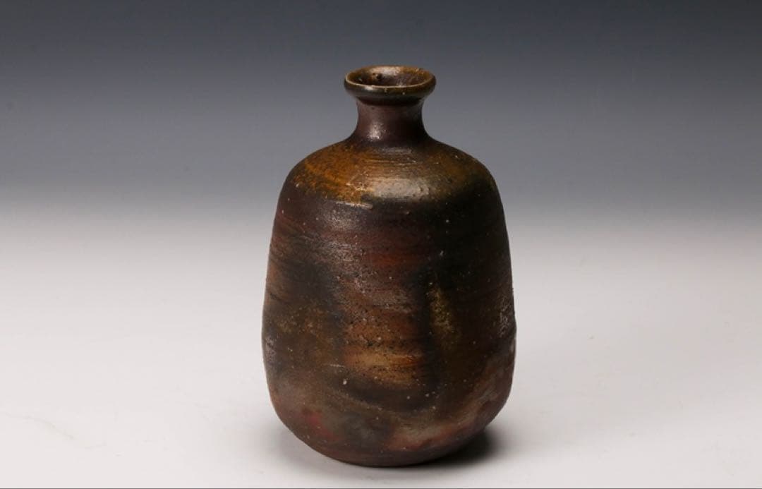 人間国宝 伊勢崎淳 備前徳利 共箱共布 栞