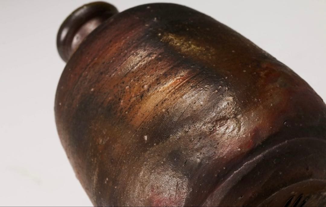 人間国宝 伊勢崎淳 備前徳利 共箱共布 栞