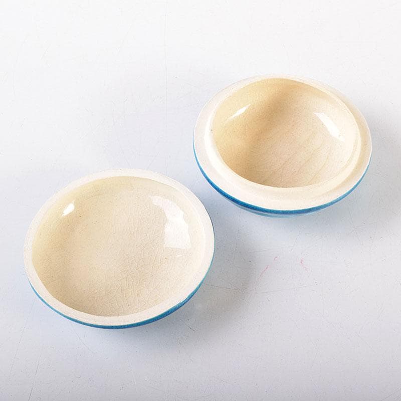 茶道具　萬古焼　加賀瑞山造　トルコ釉　荒磯魚文香合　共箱　V　7150