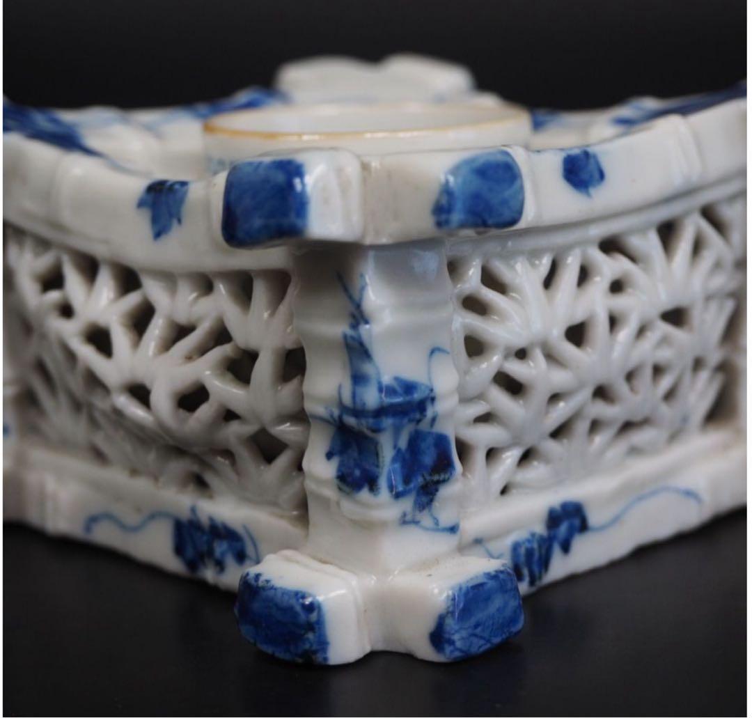 送料無料　明治時代平戸焼　盃台　茶道具検/楽山紫砂九谷備前萩焼常滑伊万里骨董古玩