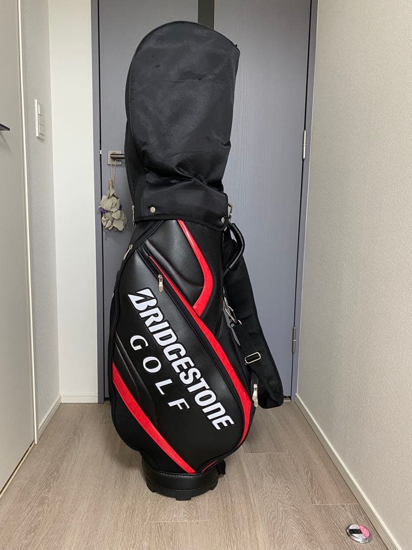 BRIDGESTONE ゴルフ キャディバッグ 黒赤