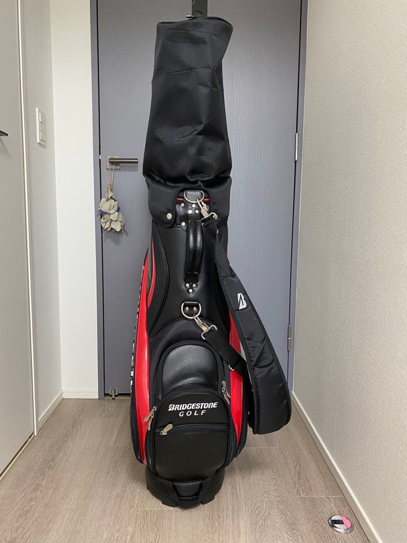 BRIDGESTONE ゴルフ キャディバッグ 黒赤