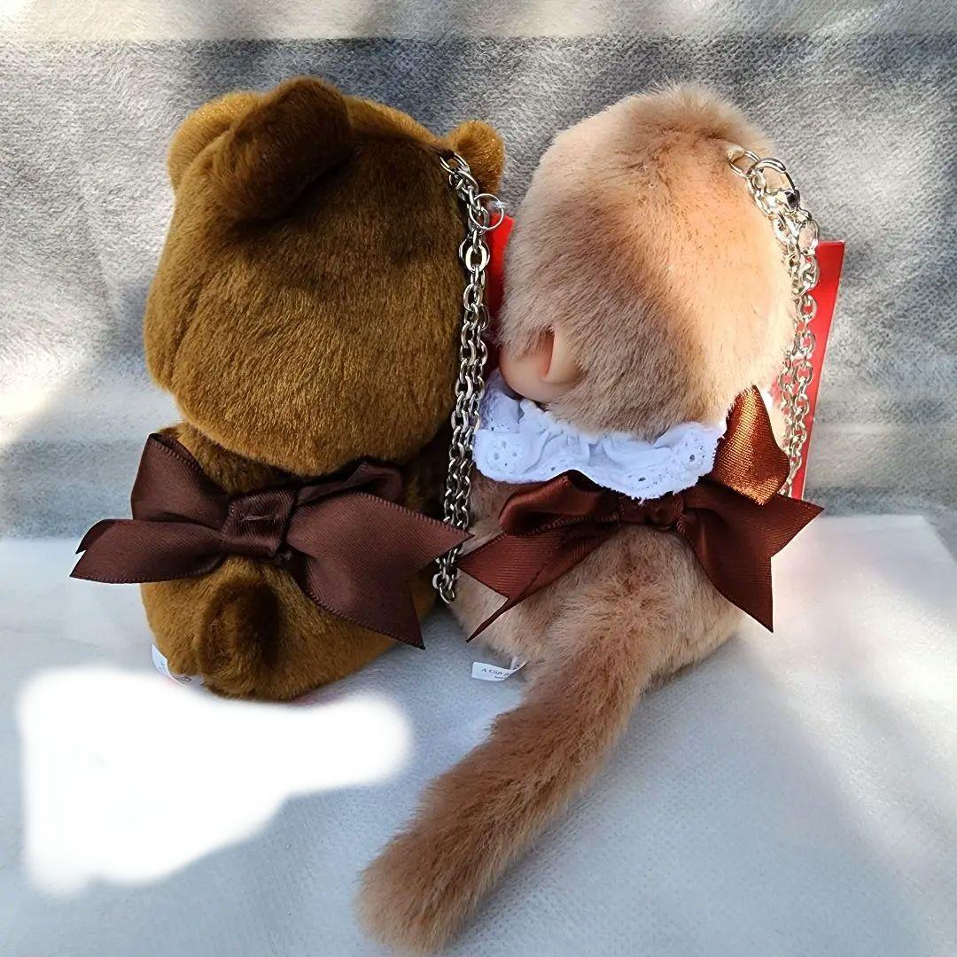 完売品モンチッチグローブホルダーバッグチャームキーチェーンスウィートブラウンクマ