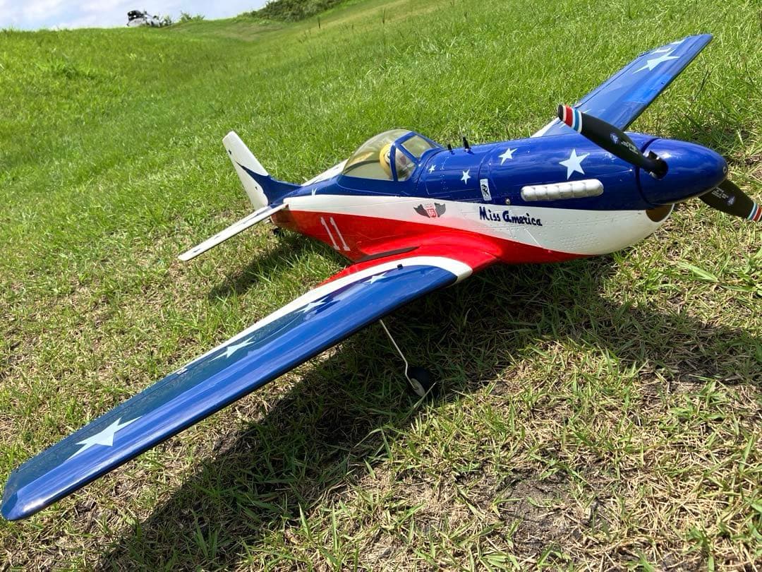 お引取り希望！　中古 RC電動飛行機 ムスタング Miss America