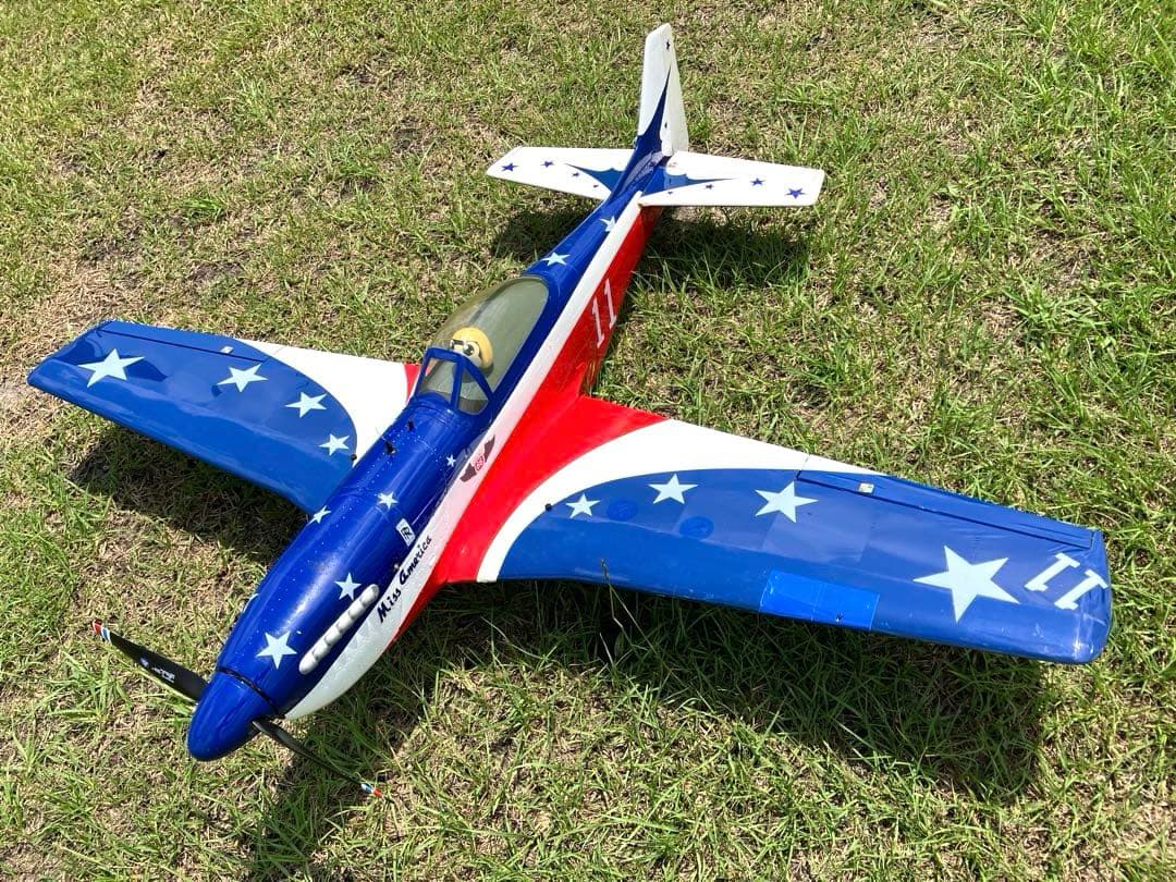 お引取り希望！　中古 RC電動飛行機 ムスタング Miss America