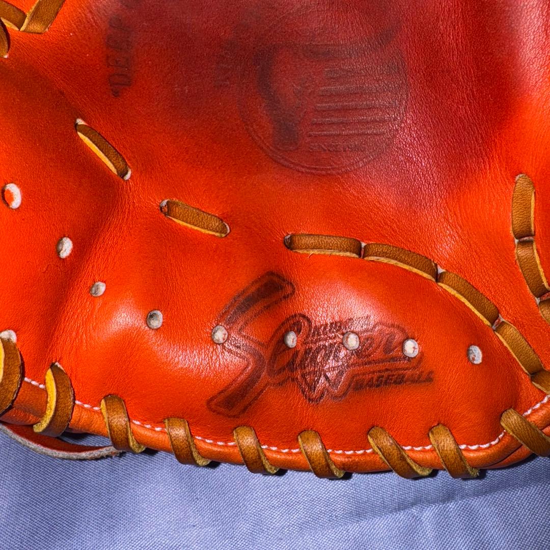 久保田スラッガー 内野手用 硬式グローブ KSG-24MS Fオレンジ 美品！