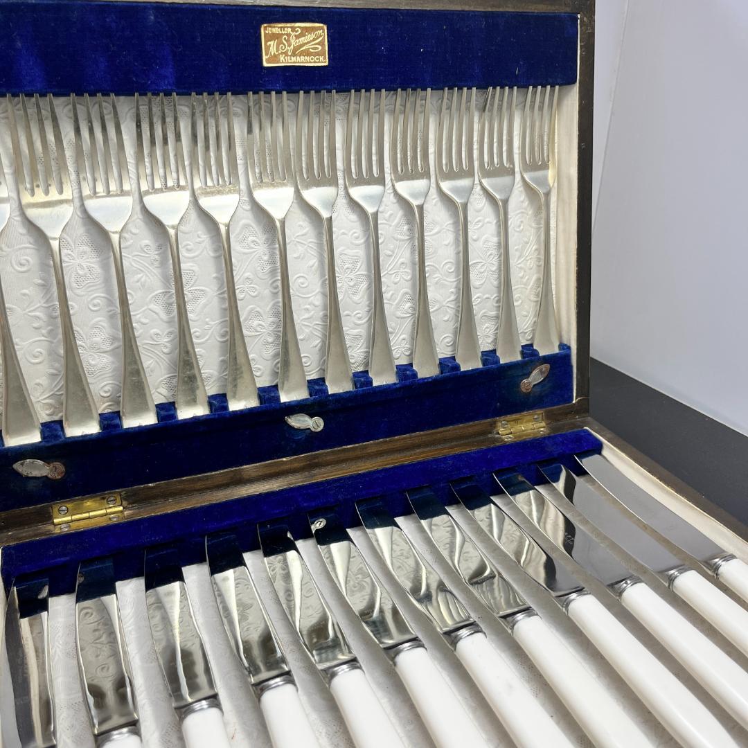 【E B & Co】パストリーセット12名用24本 【シルバープレート】