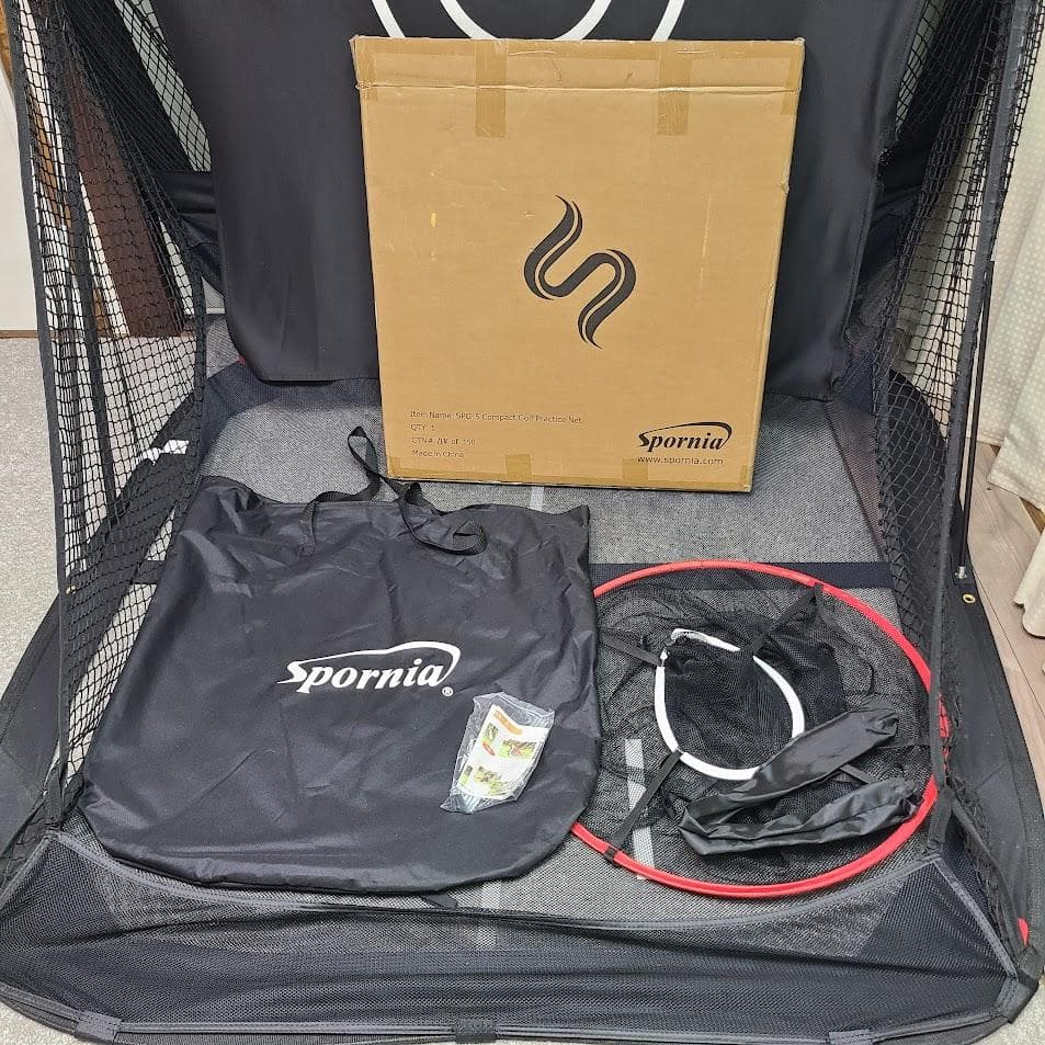 【Spornia】スポーニア 自動返球ゴルフネットコンパクト160㎝☆美品です。