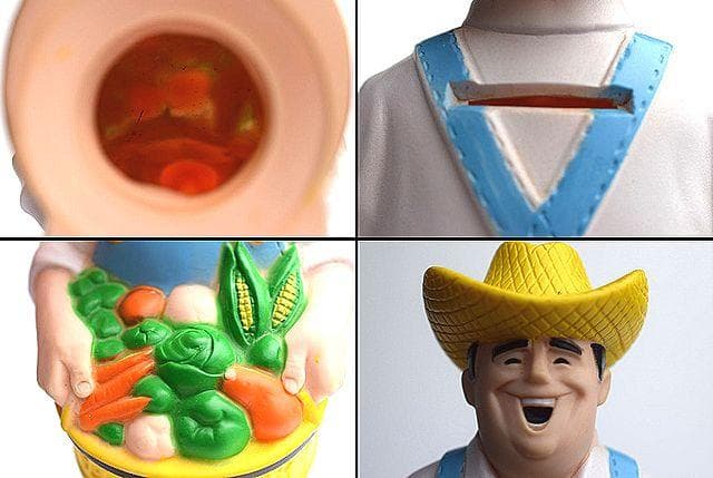 1980’s ファーマージャック ビンテージ 貯金箱 アドバタイジング ソフビ