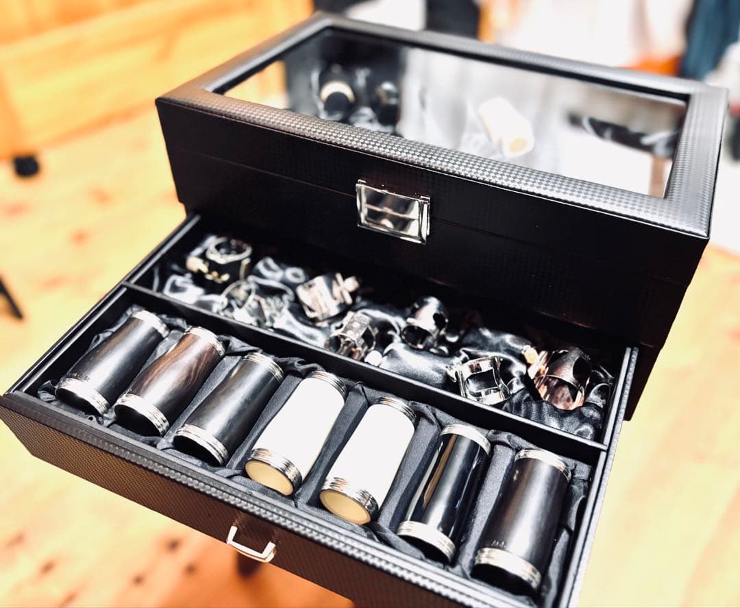 【新品】高級クラリネットマウスピース&リガチャー&バレル収納ボックスケース