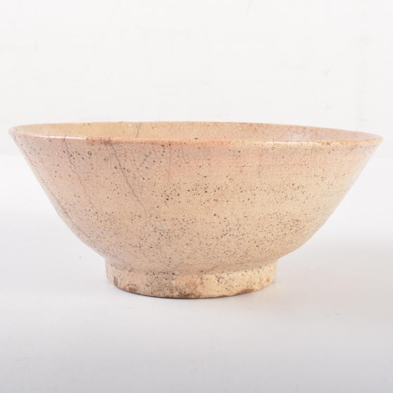 朝鮮美術　李朝白磁　井戸茶碗　時代箱付　V　R7534