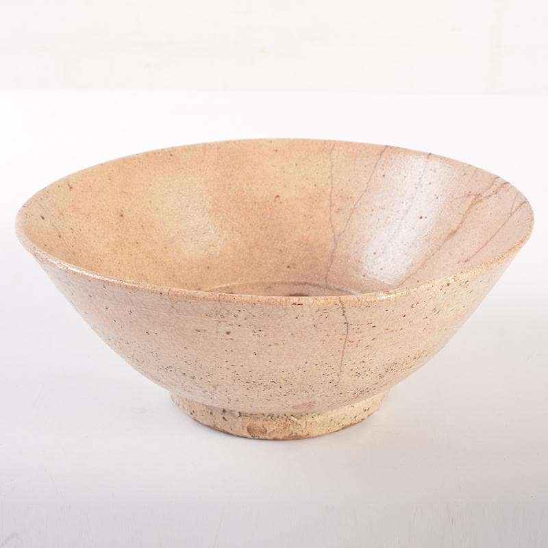 朝鮮美術　李朝白磁　井戸茶碗　時代箱付　V　R7534