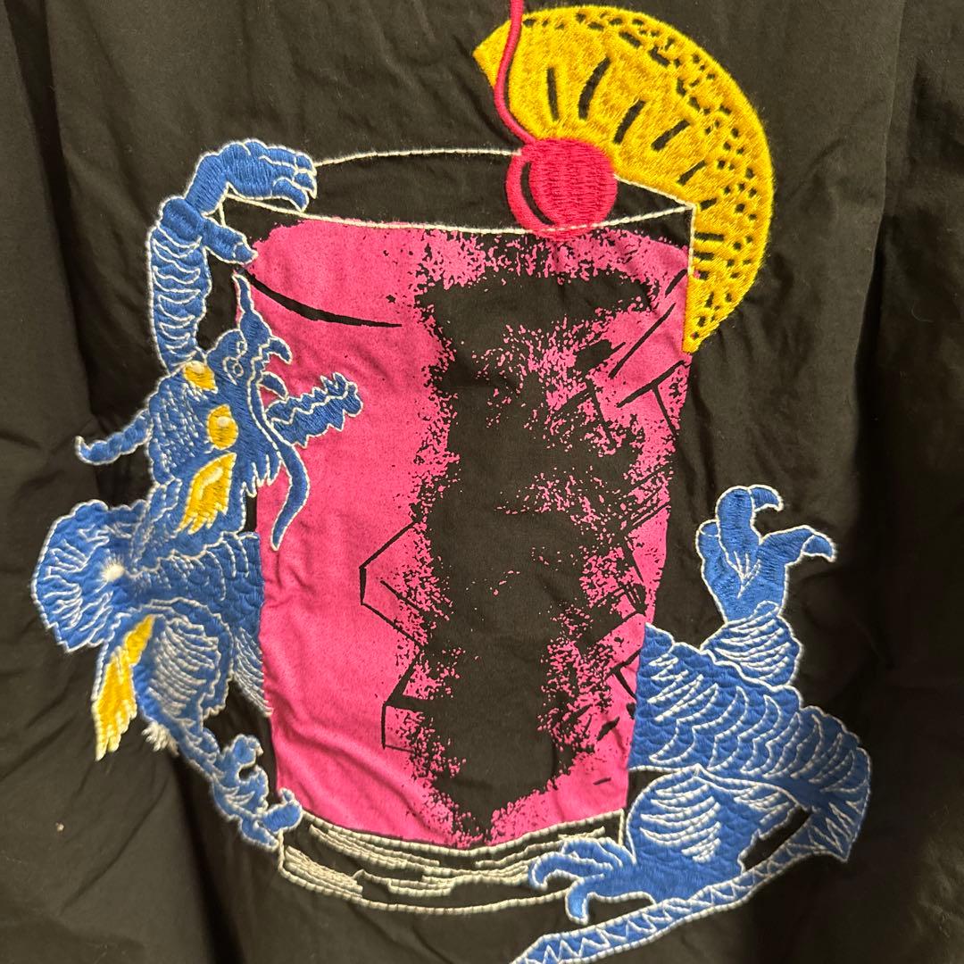 Stussy 黒 Lサイズ 刺繍シャツ　新品