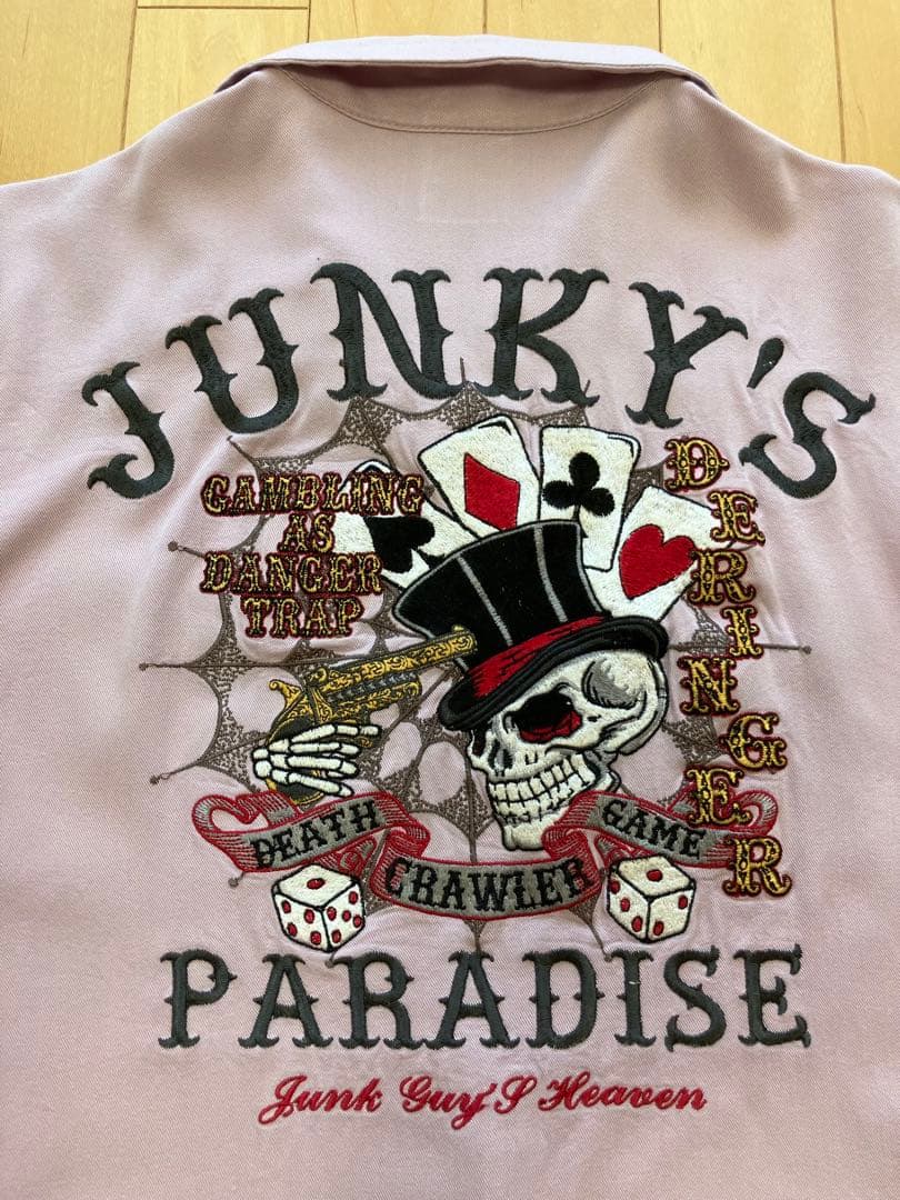 JUNKY'S PARADISE ピンクボウリングシャツ