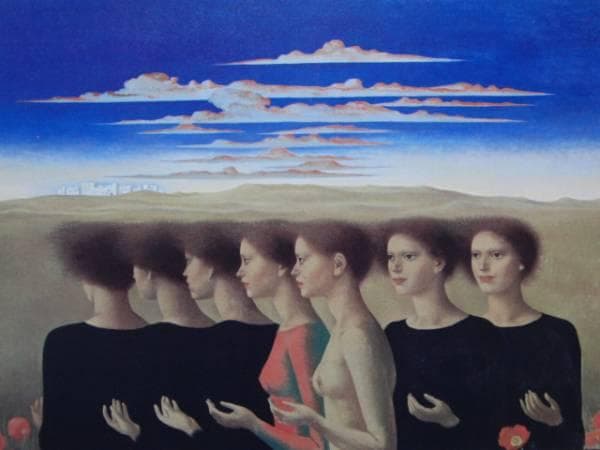 国領経郎、『遥』、希少画集画、裸婦、高級新品額・額装付