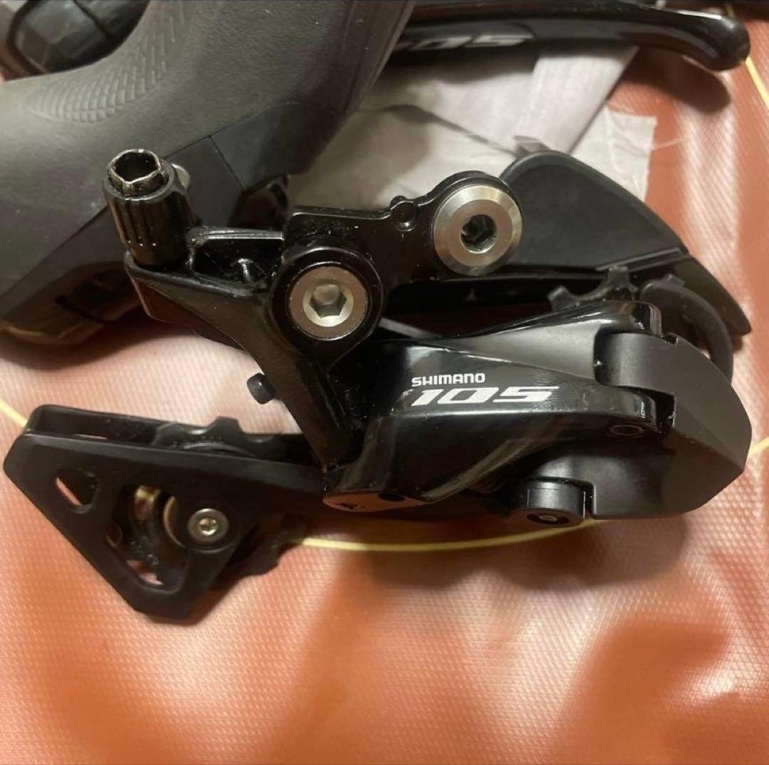 ほぼ美品 シマノ105 油圧ディスクコンポセット+ アルテグラ前後ブレーキ付き