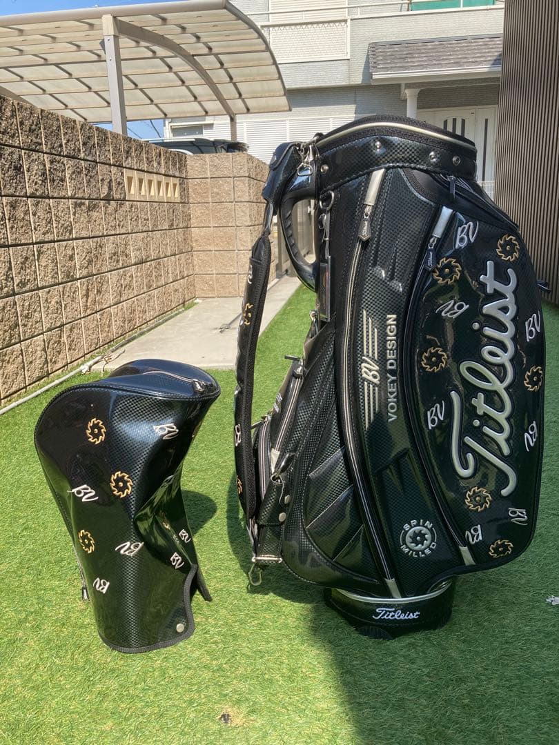 希少！タイトリスト　ボーケーデザイン　3点式キャディバッグ