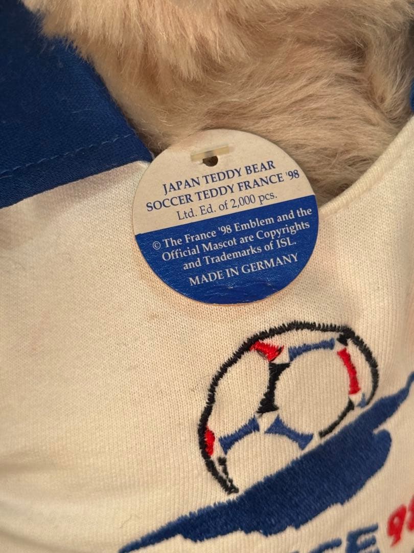 【2000個限定】SOCCER TEDDY FRANCE '98 FIFA公式