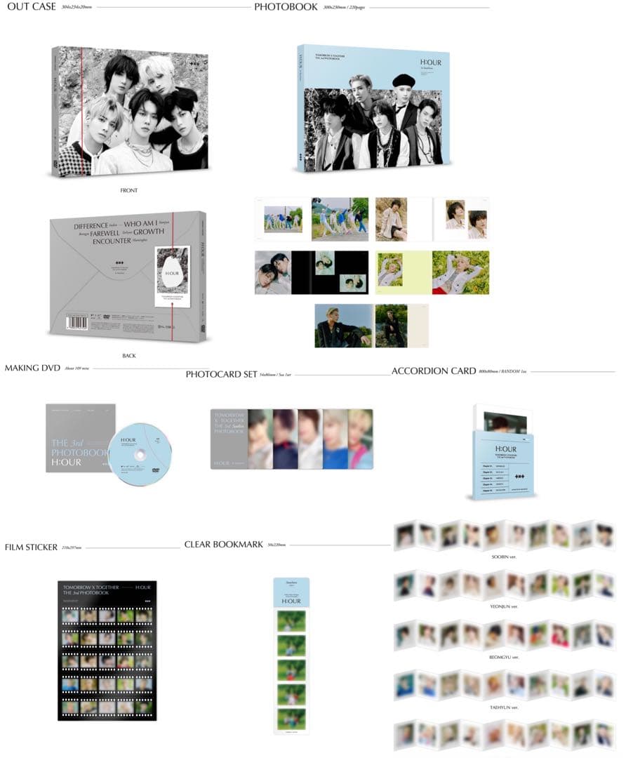 TXT フォトブック H:OUR 2セット アコーディオンカード  ヨンジュン