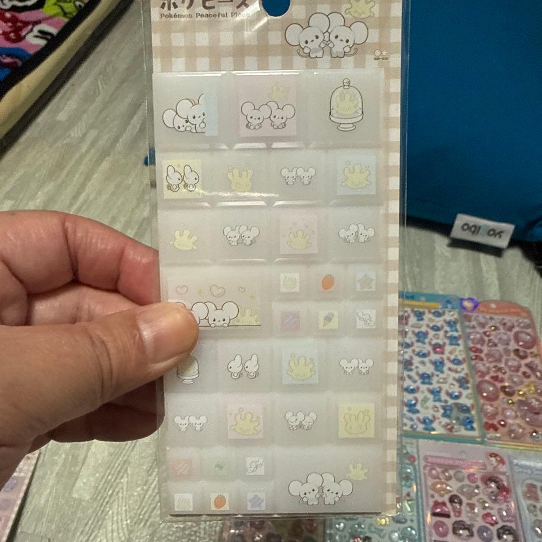 サンリオボンボンドロップシール、サンリオおはじきシール、ポケモンタイルシール