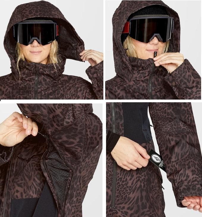 ボルコム ウィメンズシャイロスノースーツ M つなぎ ヒョウ柄