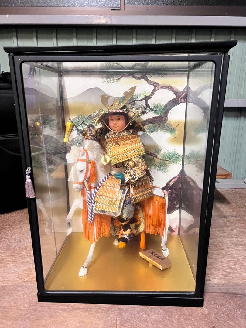 【お宝】美術 武者人形 紫峰作 謹製 馬上大将　日本人形
