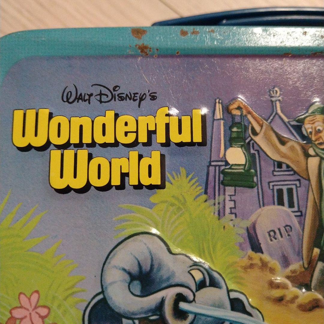 ディズニー　ブリキ　ランチトランク　Aladdin製　昭和　レトロ