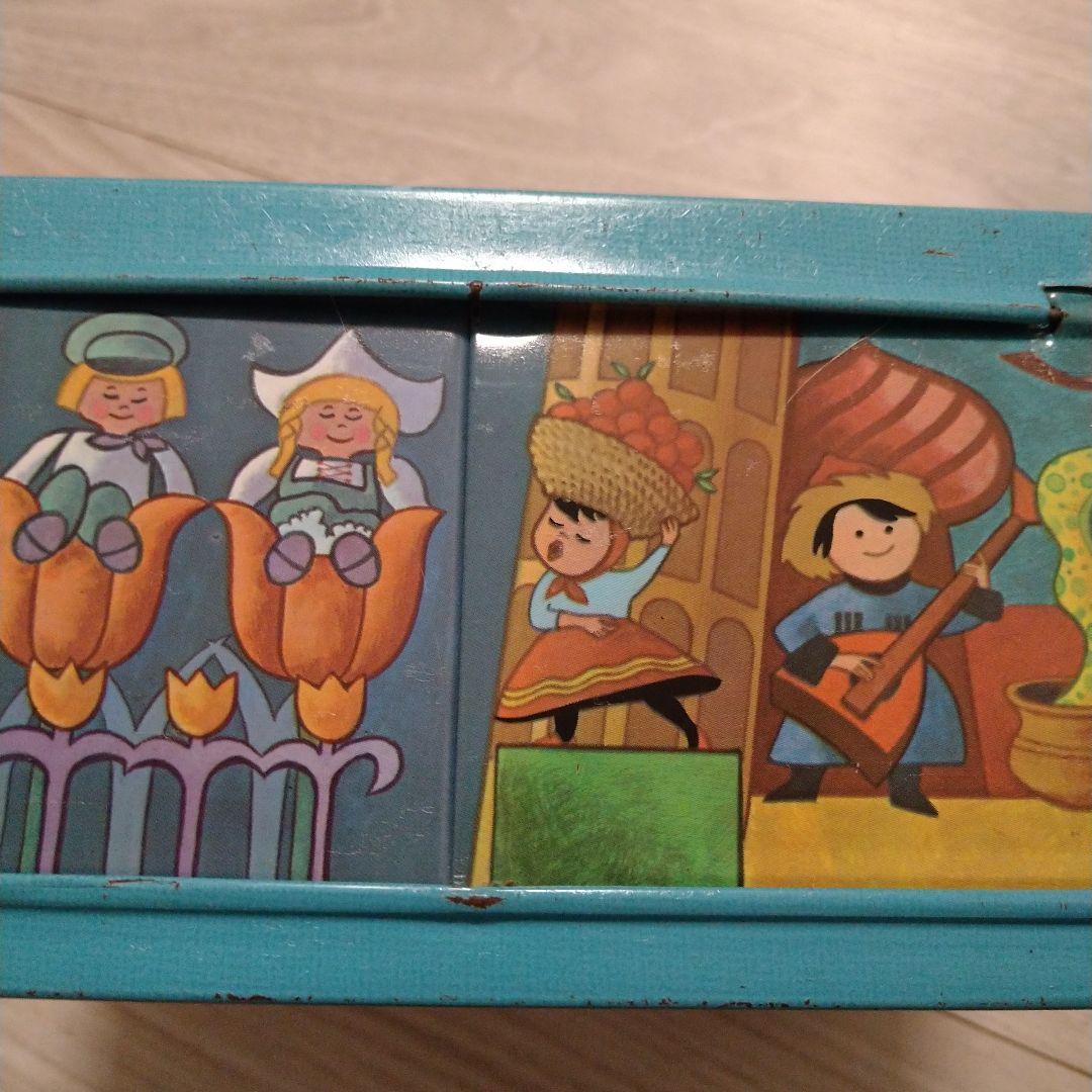 ディズニー　ブリキ　ランチトランク　Aladdin製　昭和　レトロ