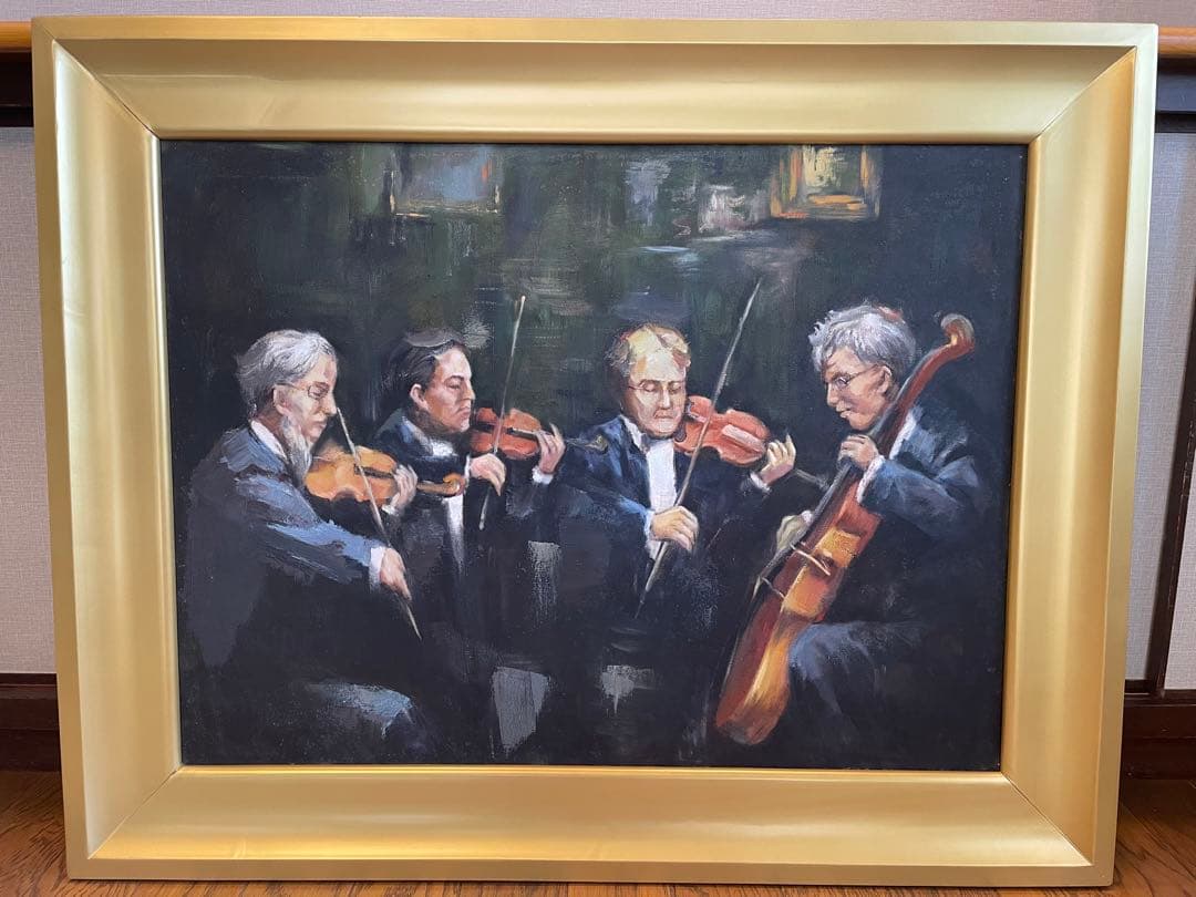 【アンティーク】絵画　油絵　海外入手　作者不明　美術品　大型