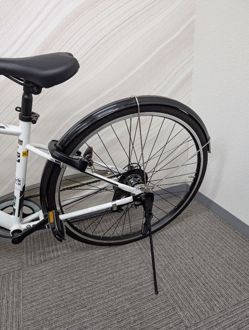 シティサイクル ホワイト 前面バスケット付き✴️茨城県水戸市姫子