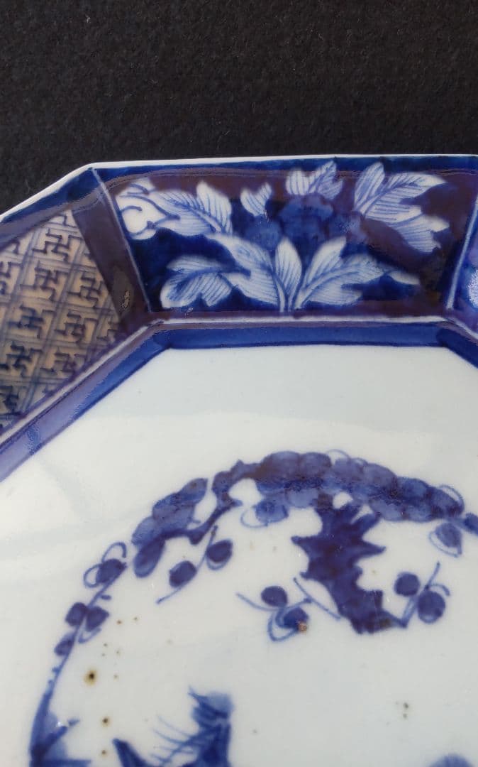 古伊万里　染付　八角皿