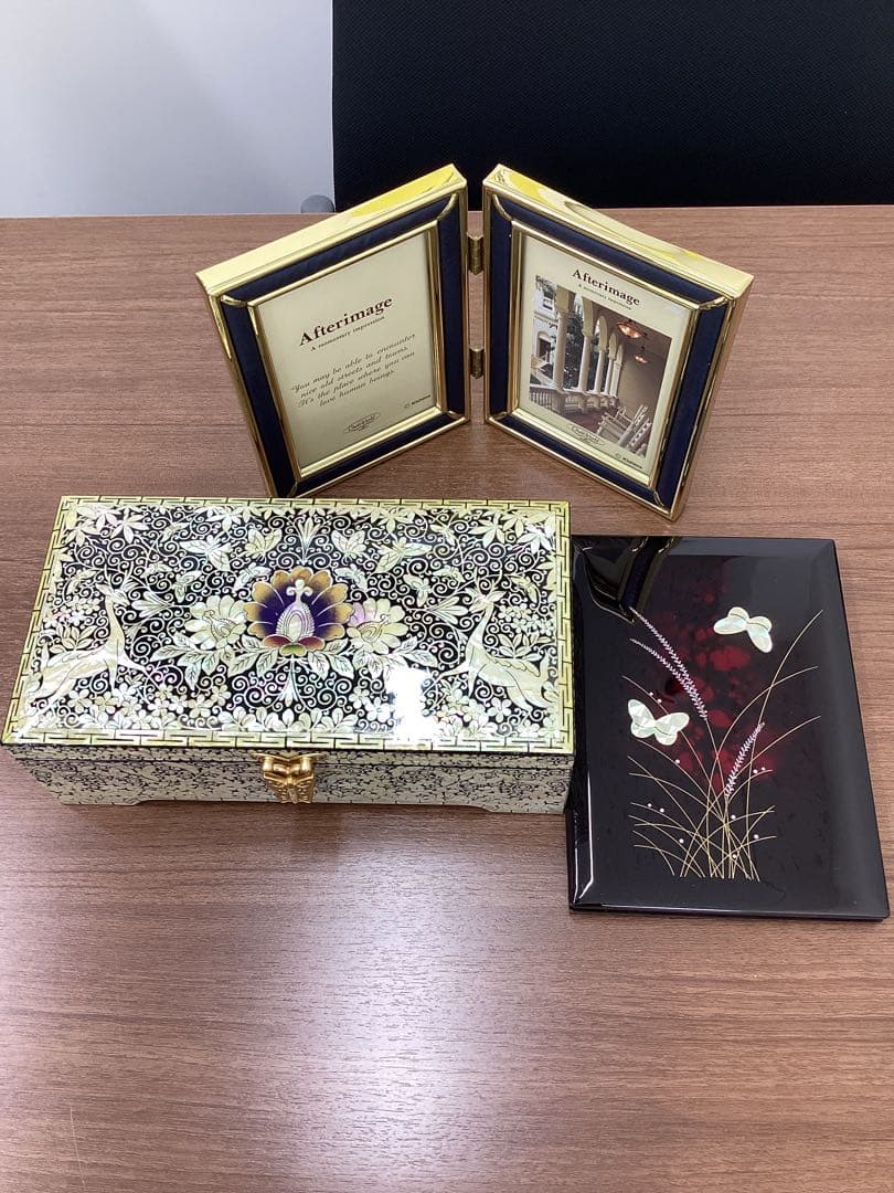 韓国螺鈿細工ジュエリーBOX、漆塗りアドレス帳キシマフォトフレーム　まとめ