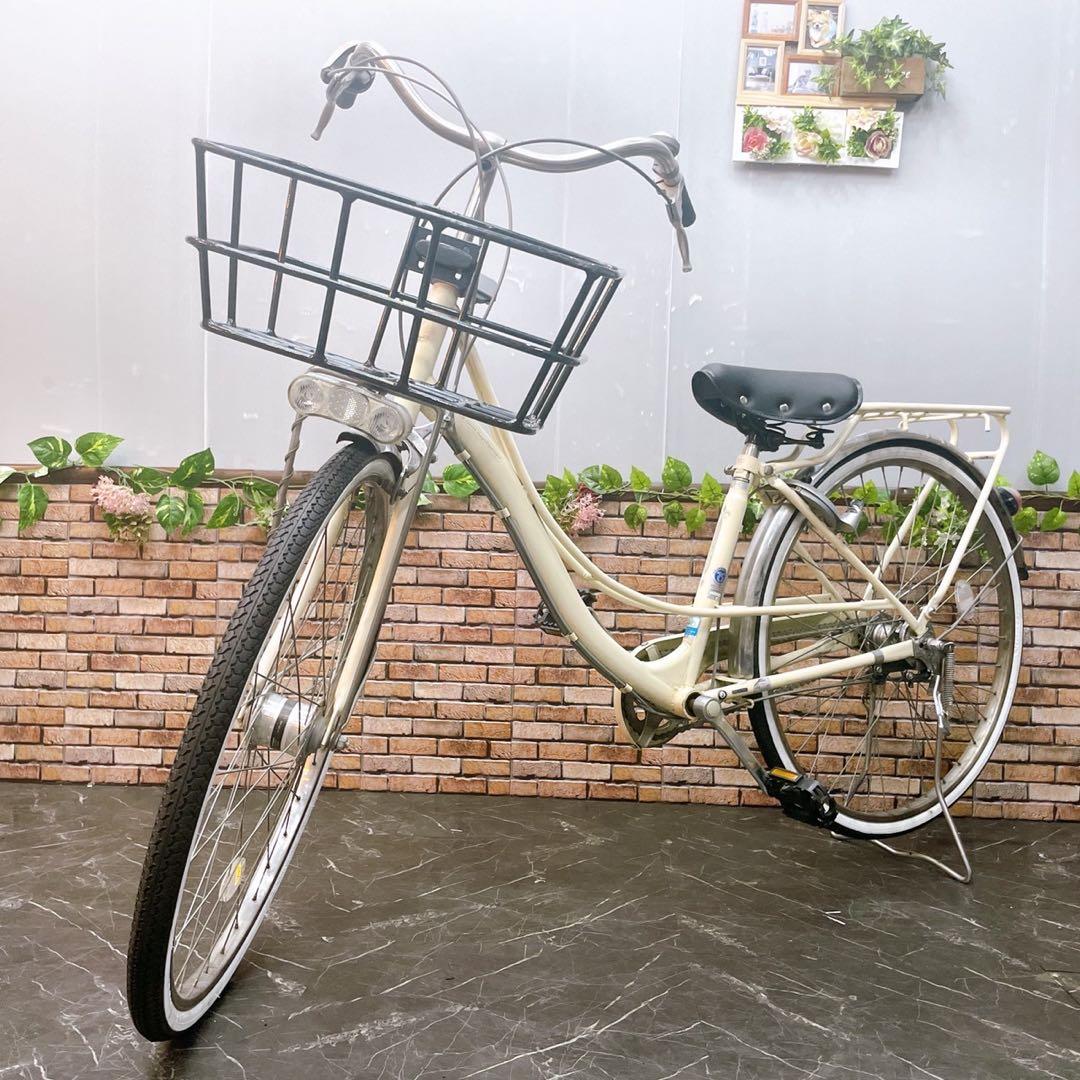 【38】一般車 ママチャリ Feerique クリーム 26インチ