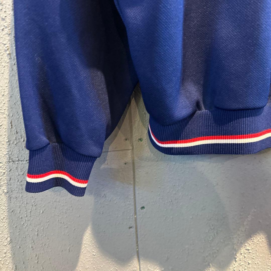 #247 80s adidas デサント　トラックジャケット　Lネイビー