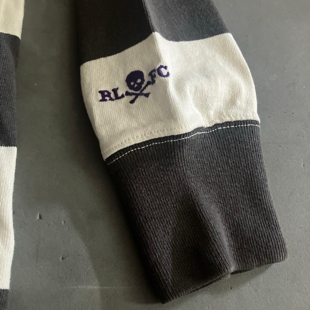 希少◎ラルフローレンラグビー　太ボーダー　ラガーシャツ　袖ロゴ