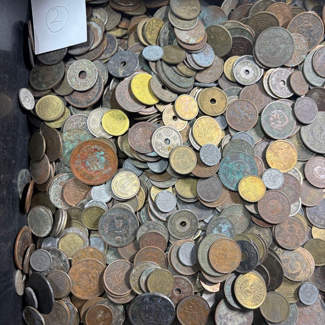 ②ジャンク古銭(アルミ無し)まとめ売り 約5kg 在庫処分品