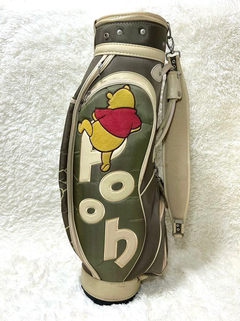 希少✨POOH プーさん ゴルフバッグ　キャディバッグ　ミニポーチ付き