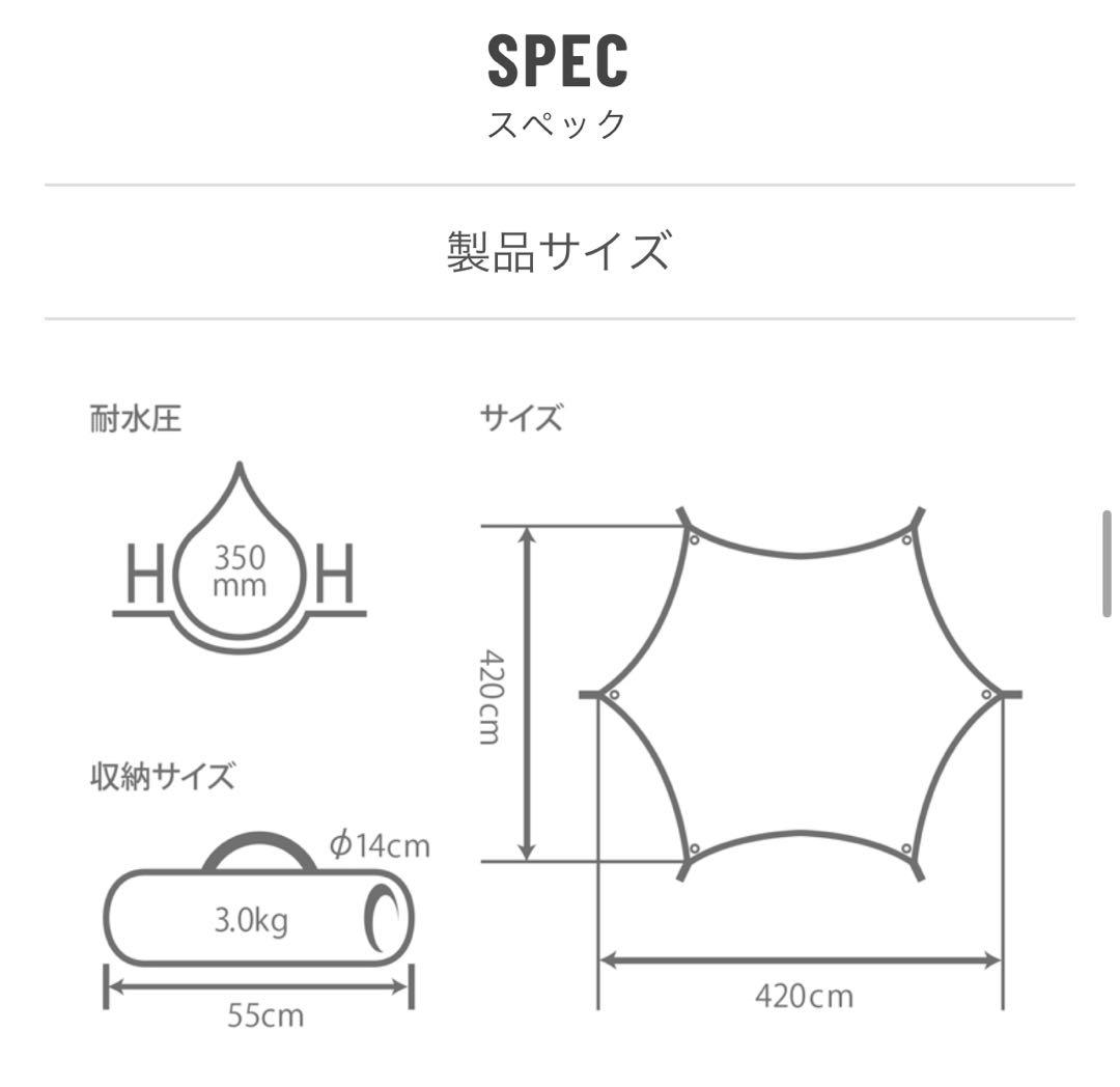 DOD ALL RIGHT TARP ポリコットン ヘキサタープ タン　ペグ付