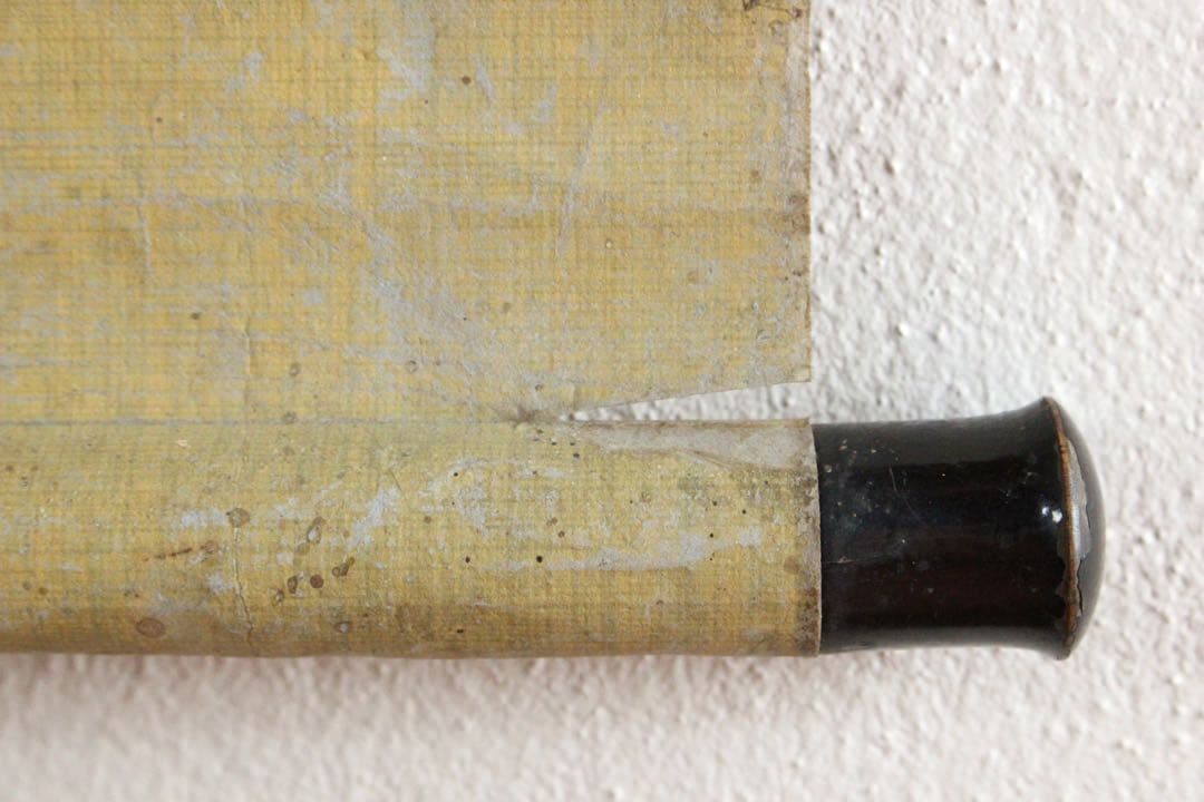 No5185 掛軸　仏教美術　日蓮曼荼羅　肉筆紙本　髭曼荼羅　古美術　送料無料