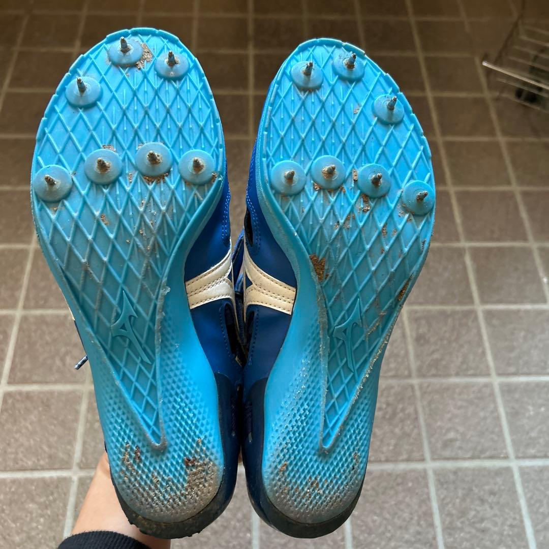 Mizuno 陸上競技用スパイクシューズ 青　25センチ