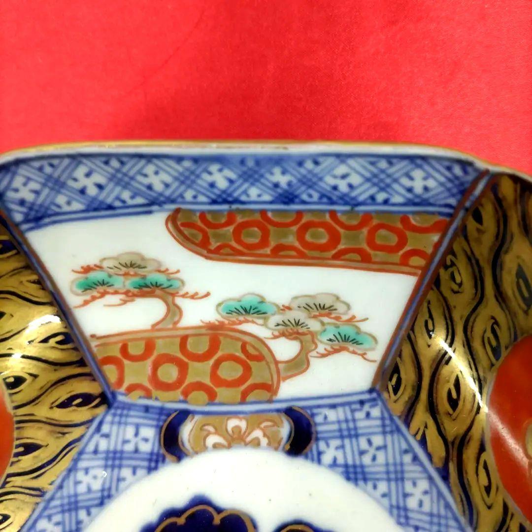 大聖寺伊万里焼　九谷焼　古九谷　金彩　五彩錦手　小皿　小鉢　なます皿　5客　①